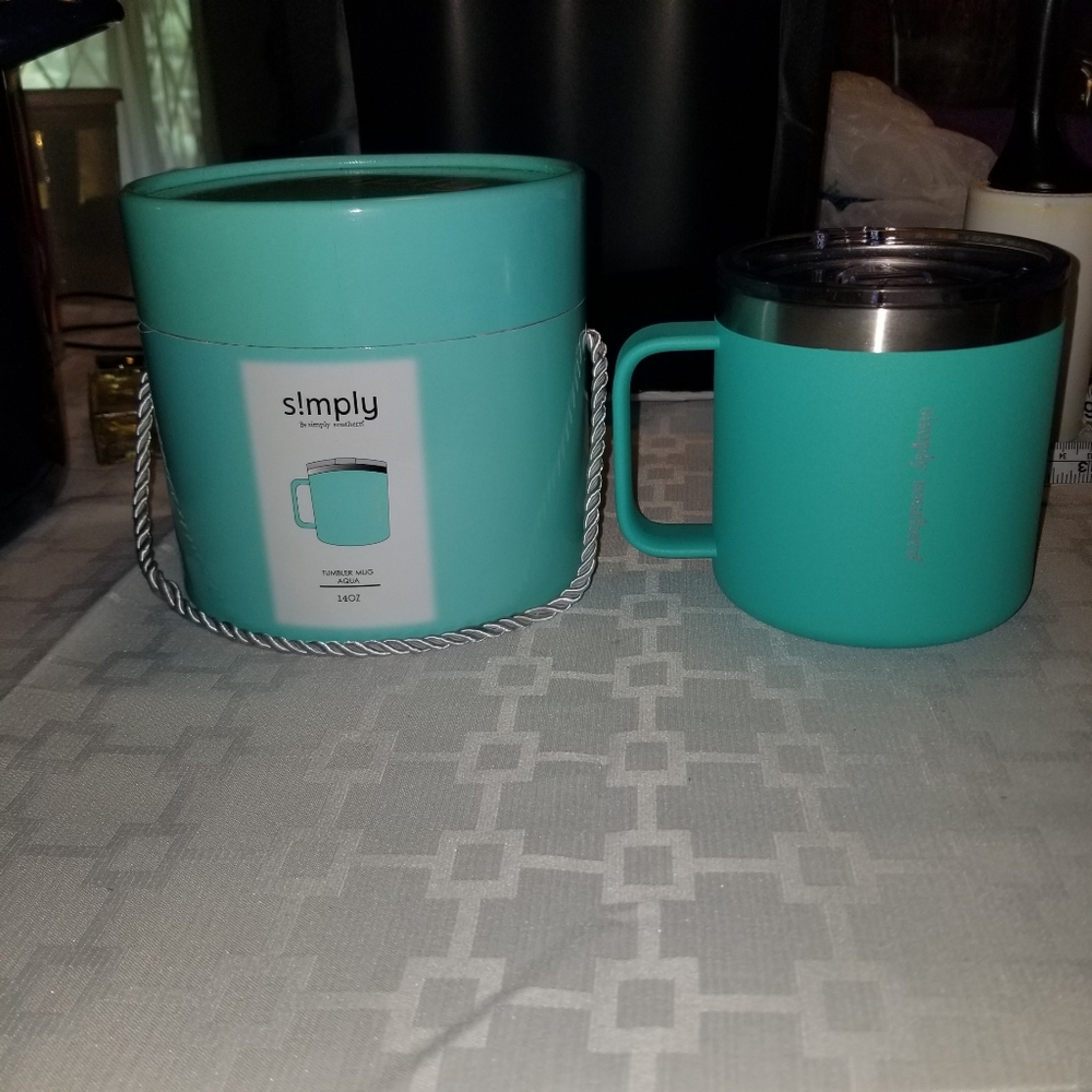 Simply southern  tumbler mug 14 aqua